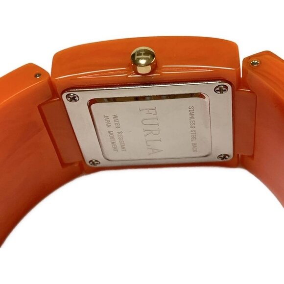Auth FURLA - Unconfirmed Orange Gold Women's Wrist Watch - Picture 4 of 5
